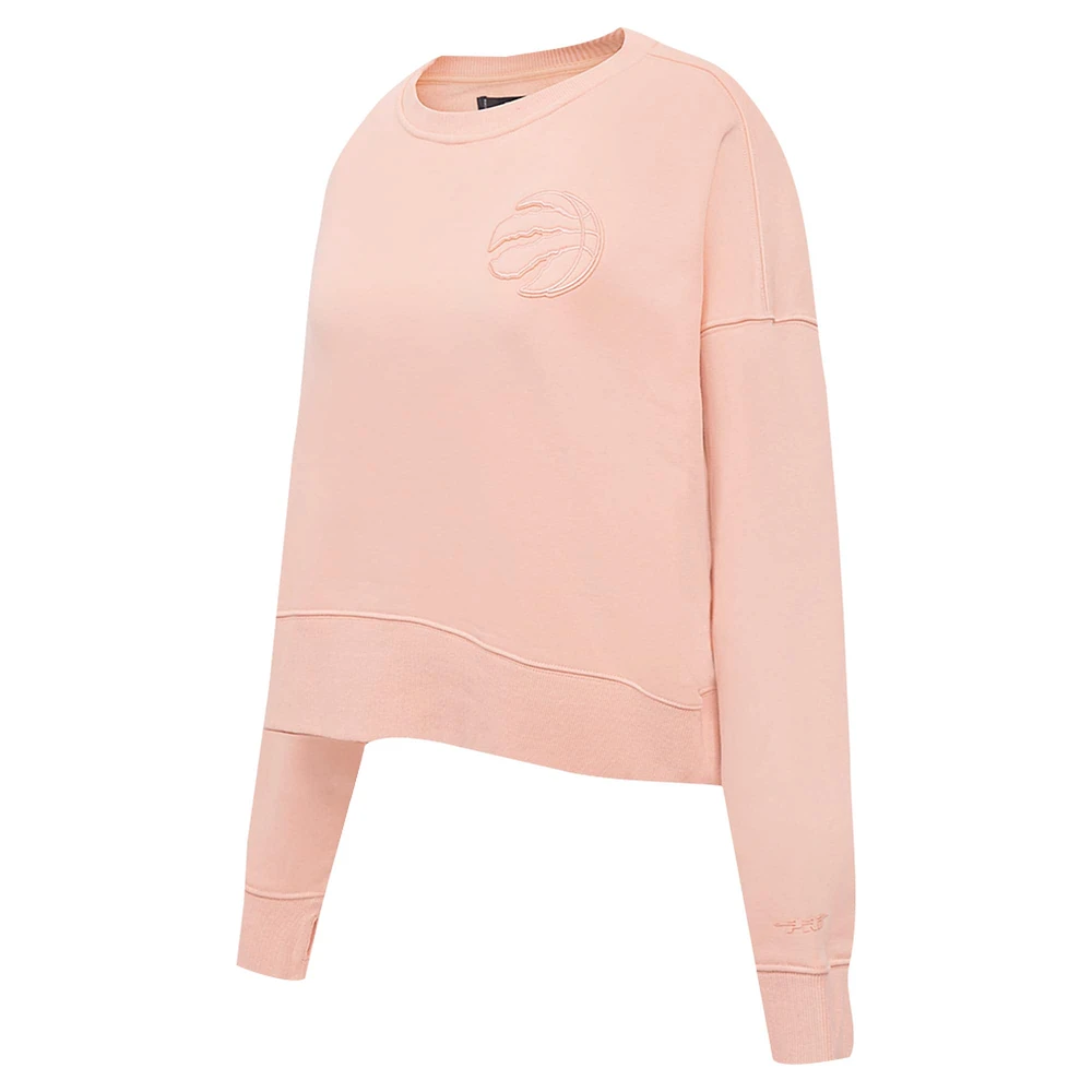 Women's Pro Standard Light Orange Toronto Raptors Neutral Fleece Pullover Sweatshirt