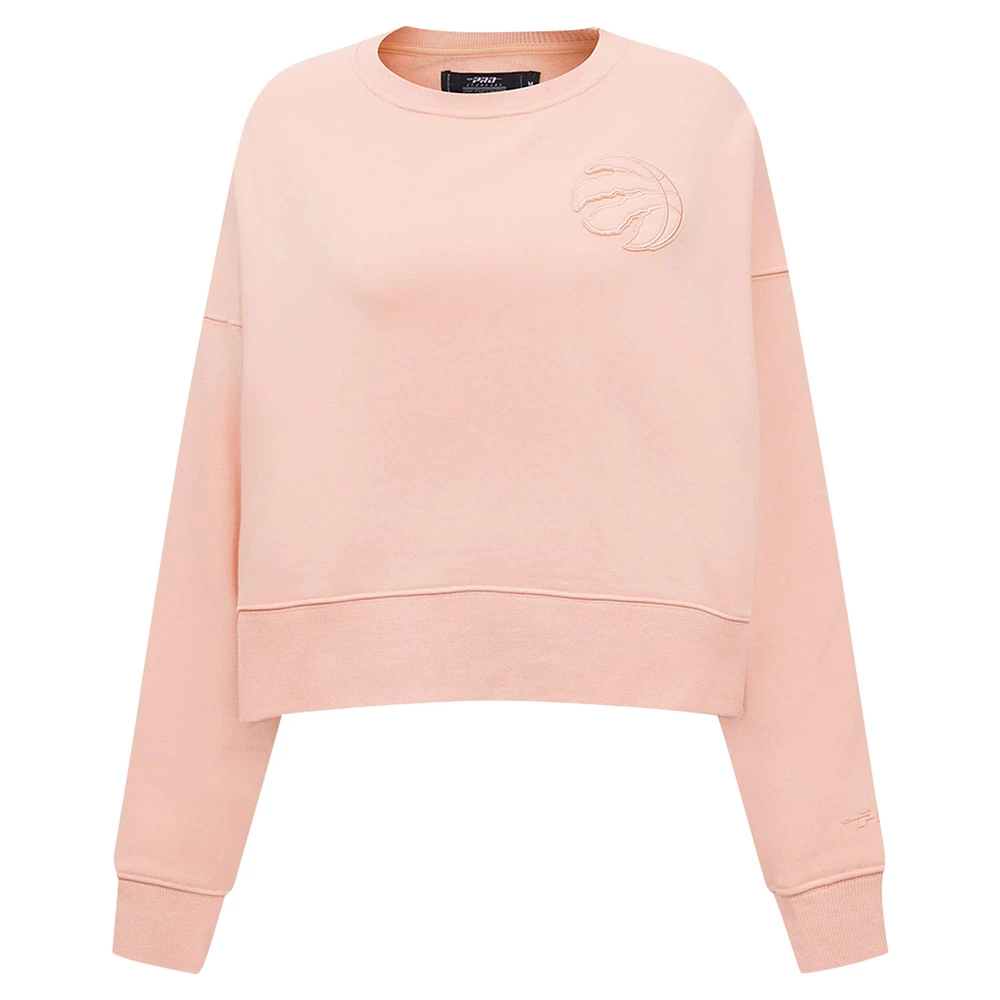 Women's Pro Standard Light Orange Toronto Raptors Neutral Fleece Pullover Sweatshirt