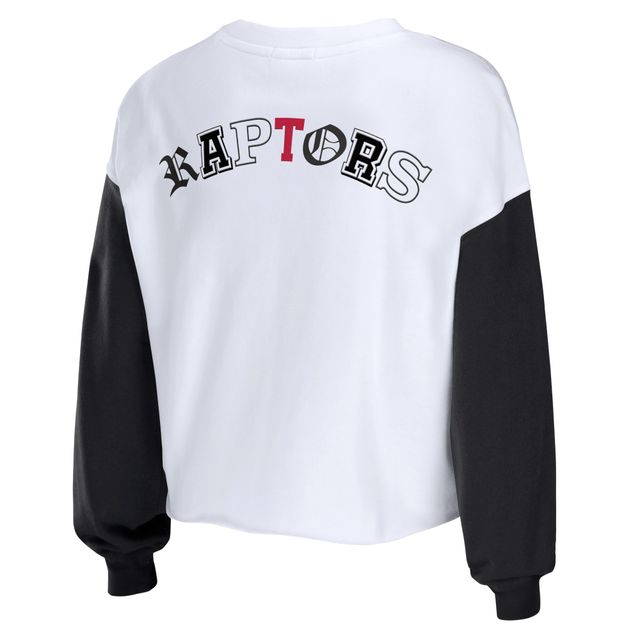 Women's WEAR by Erin Andrews Heather Red Sweat court à enfiler avec lettres mélangées des Raptors de Toronto