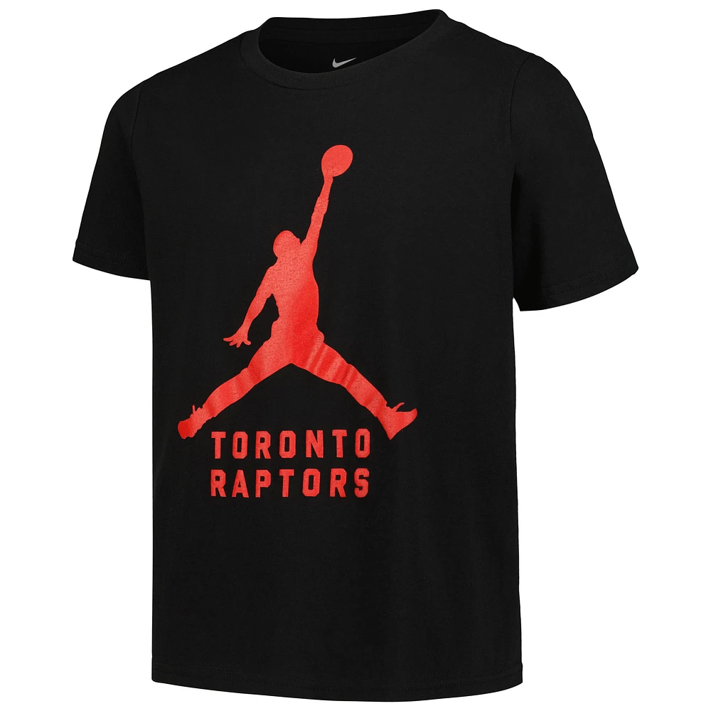 T-shirt Jordan Brand noir avec logo Jumpman des Toronto Raptors pour jeunes