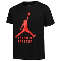 T-shirt Jordan Brand noir avec logo Jumpman des Toronto Raptors pour jeunes