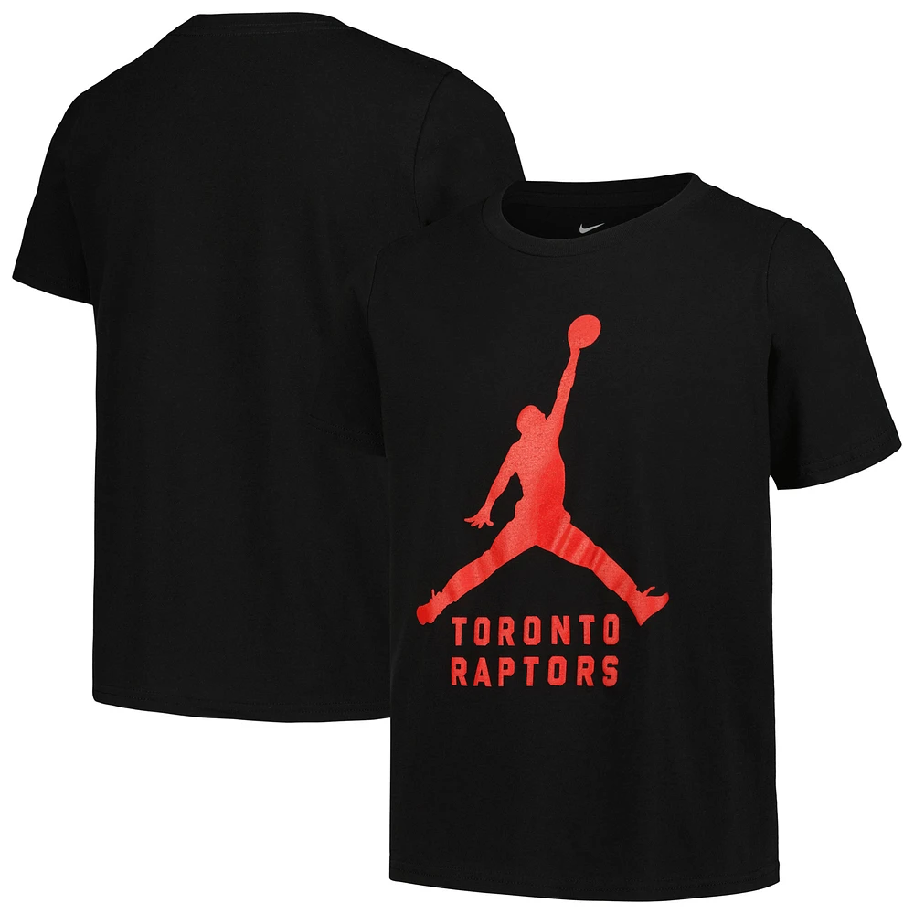 T-shirt Jordan Brand noir avec logo Jumpman des Toronto Raptors pour jeunes