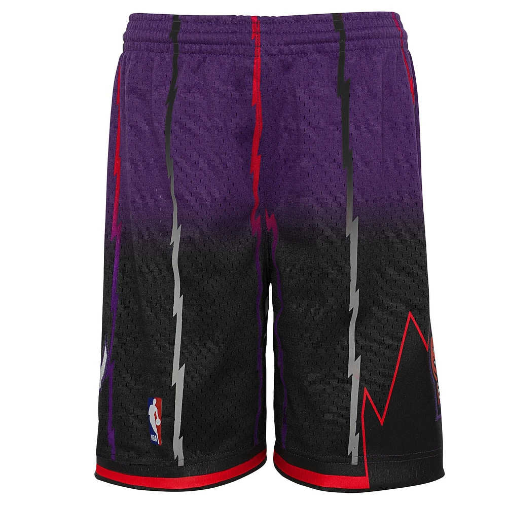 Youth Mitchell & Ness Purple/Black Toronto Raptors 1998/99 Hardwood Classics Fadeaway Reload 3.0 Swingman Shorts