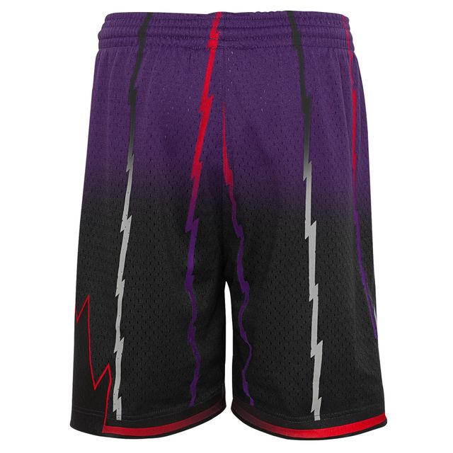 Jeunes Mitchell & Ness Violet/Noir Toronto Raptors 1998/99 Hardwood Classics Fadeaway Reload 3.0 Swingman Short