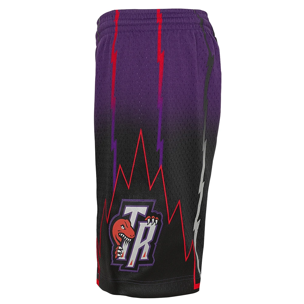 Youth Mitchell & Ness Purple/Black Toronto Raptors 1998/99 Hardwood Classics Fadeaway Reload 3.0 Swingman Shorts