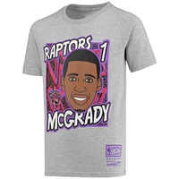Youth Mitchell & Ness Tracy McGrady Gray Toronto Raptors Hardwood Classics King of the Court Player T-Shirt