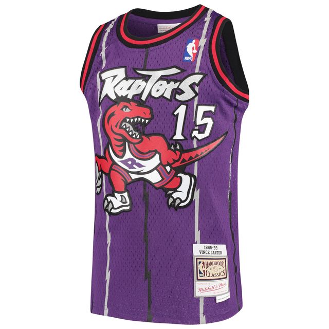 Jeunes Mitchell & Ness Vince Carter Violet Toronto Raptors 1998/99 Hardwood Classics Swingman Throwback Jersey
