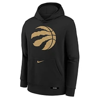 Youth Nike  Black Toronto Raptors 2024/25 City Edition Club Fleece Pullover Hoodie