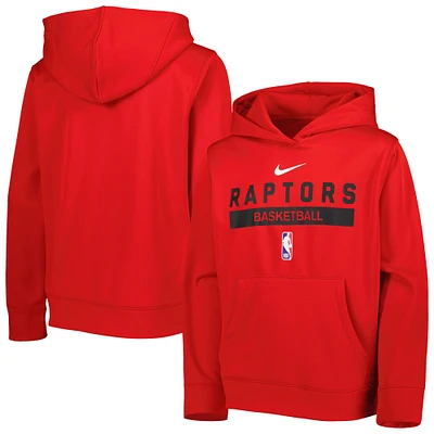 Youth Nike Red Toronto Raptors Spotlight Practice Performance Pullover Hoodie