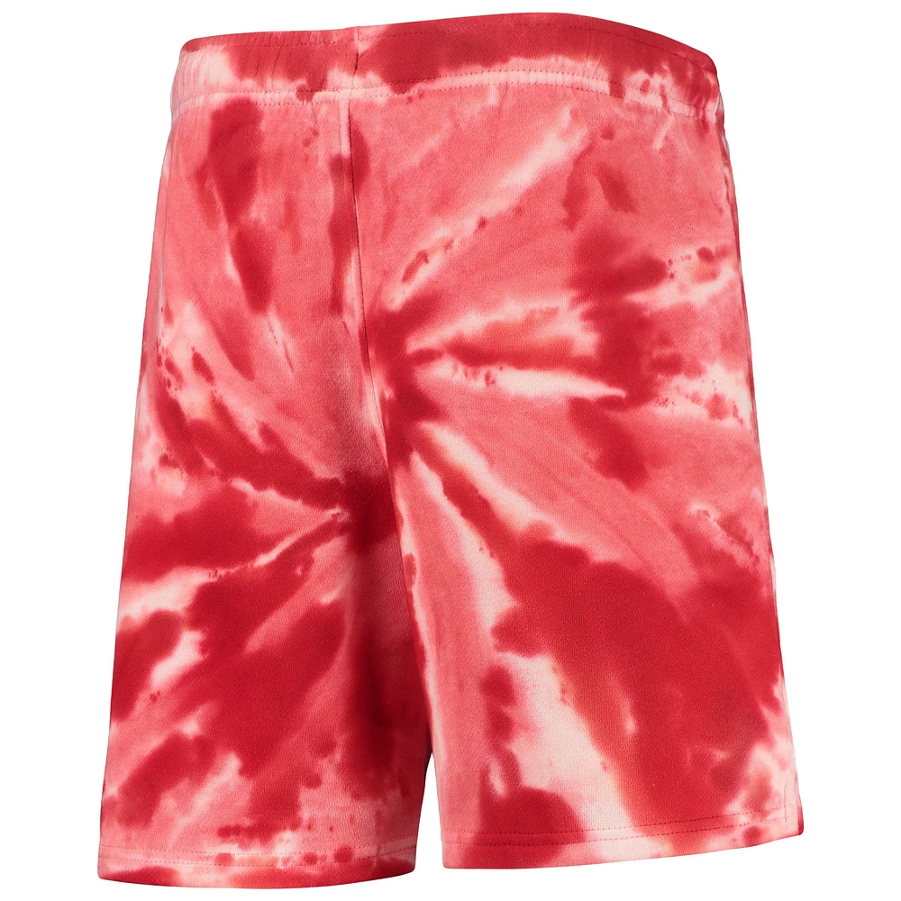 Youth Red Toronto Raptors Santa Monica Tie-Dye Shorts