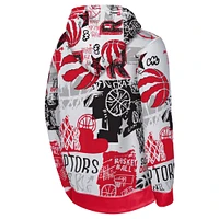 Youth White/Red Toronto Raptors Wild Style Pullover Hoodie
