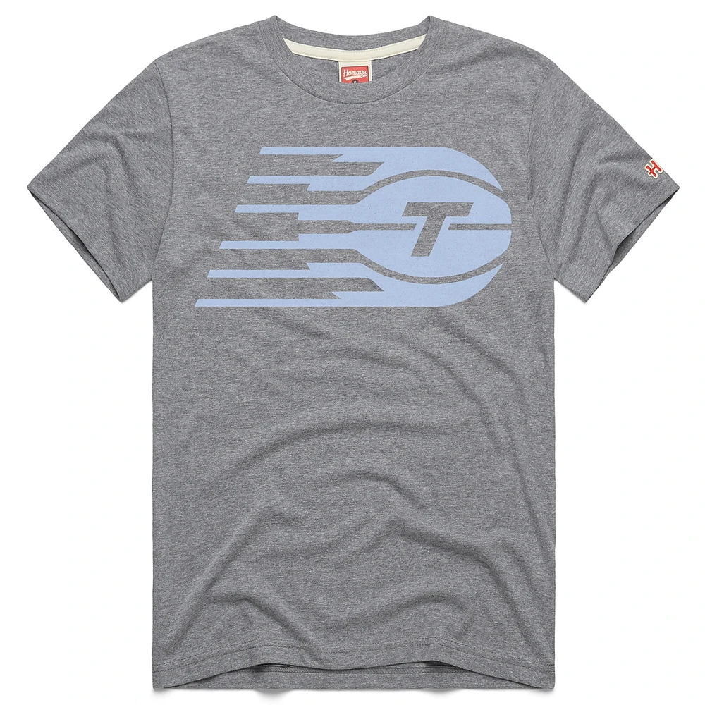 Unisex Homage Gray Toronto Tempo Tri-Blend Logo T-Shirt