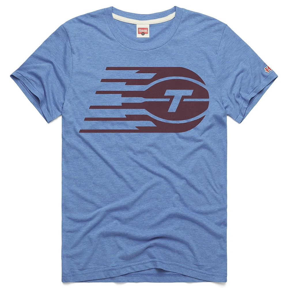 Unisex Homage Light Blue Toronto Tempo Tri-Blend Logo T-Shirt