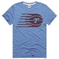 Unisex Homage Light Blue Toronto Tempo Tri-Blend Logo T-Shirt