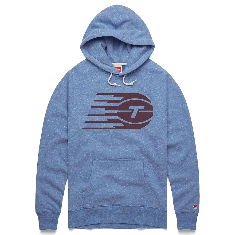 Unisex Homage Light Blue Toronto Tempo Tri-Blend Pullover Hoodie