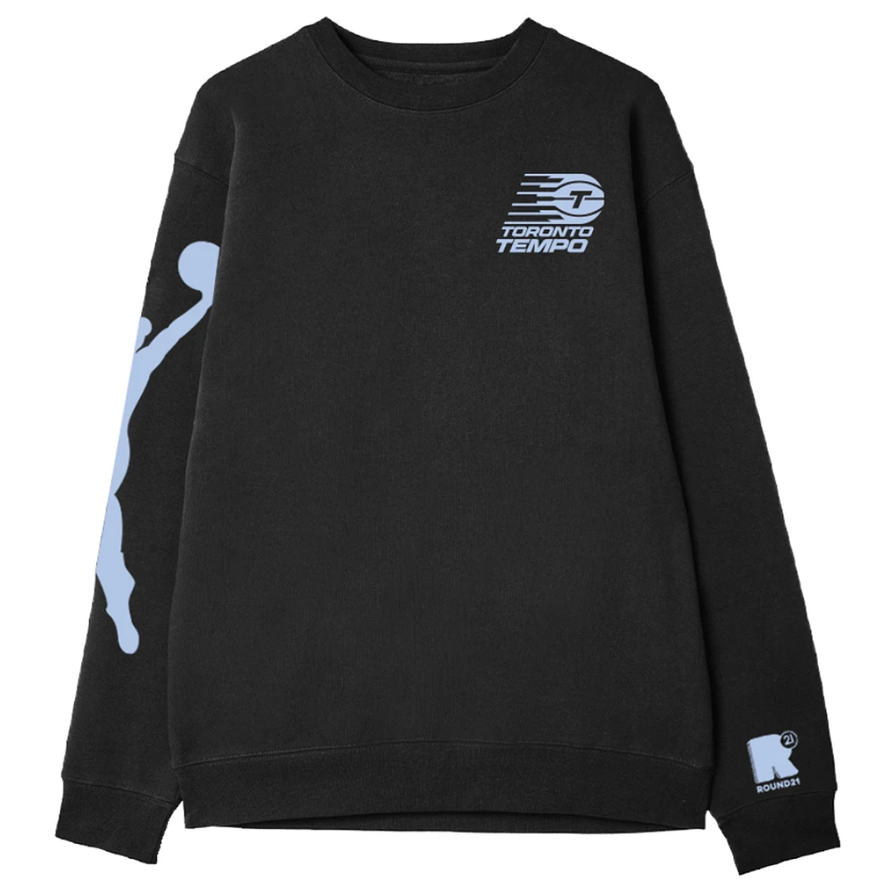 Unisex round21 Black Toronto Tempo  Logo Pullover Sweatshirt
