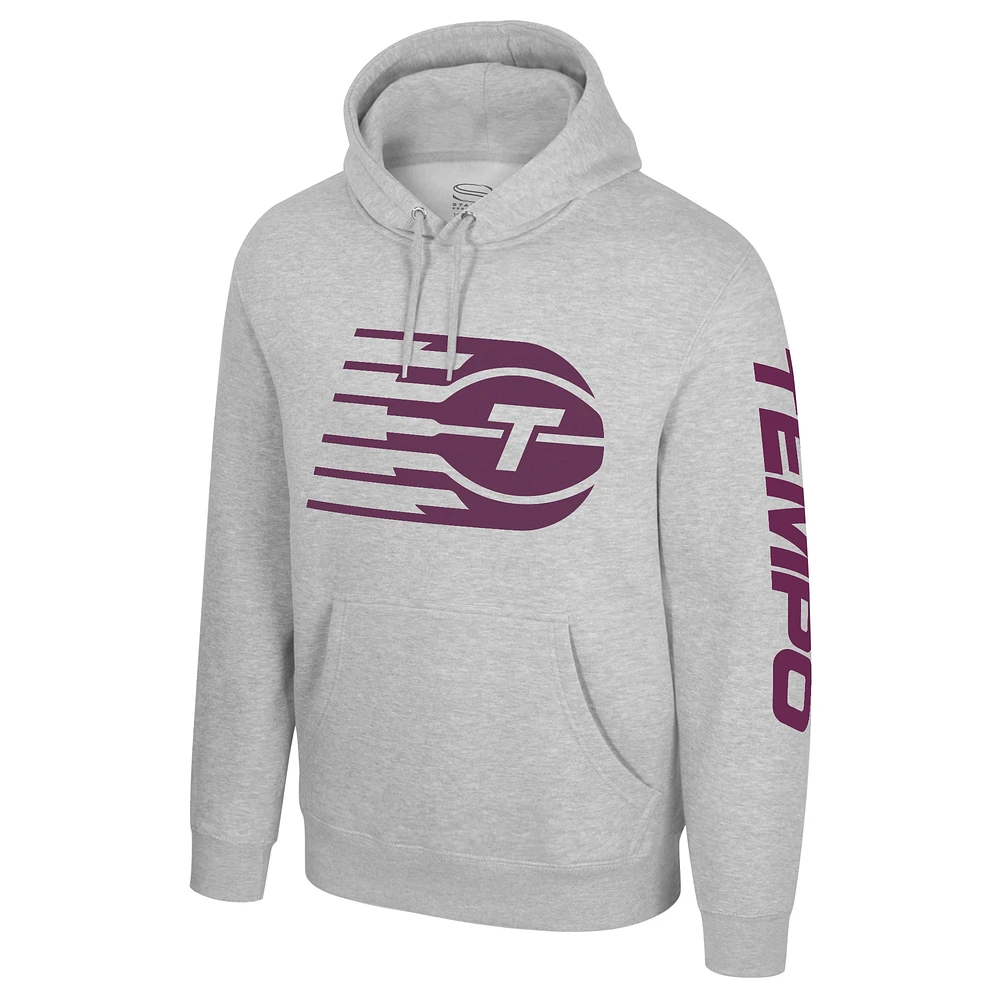 Unisex Stadium Essentials  Heather Gray Toronto Tempo Primary Logo Pullover Hoodie