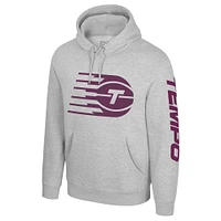 Unisex Stadium Essentials  Heather Gray Toronto Tempo Primary Logo Pullover Hoodie