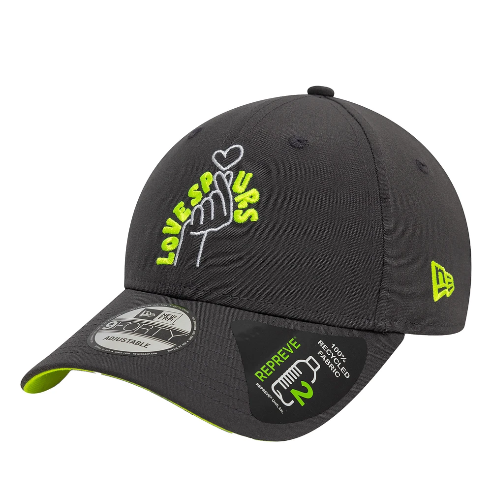Men's New Era Gray Tottenham Hotspur Korea 9FORTY Adjustable Hat
