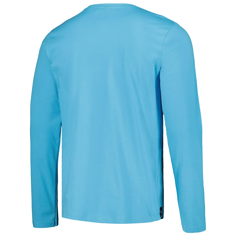 Men's Aqua Tottenham Hotspur Heavy Long Sleeve T-Shirt