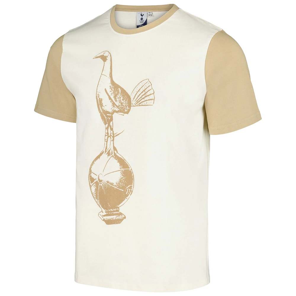 Men's Cream Tottenham Hotspur Colorblock Raglan T-Shirt