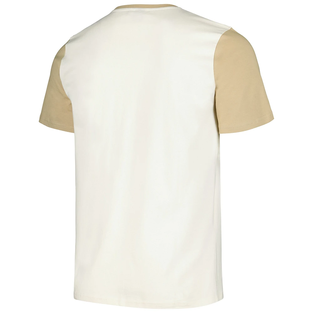Men's Cream Tottenham Hotspur Colorblock Raglan T-Shirt