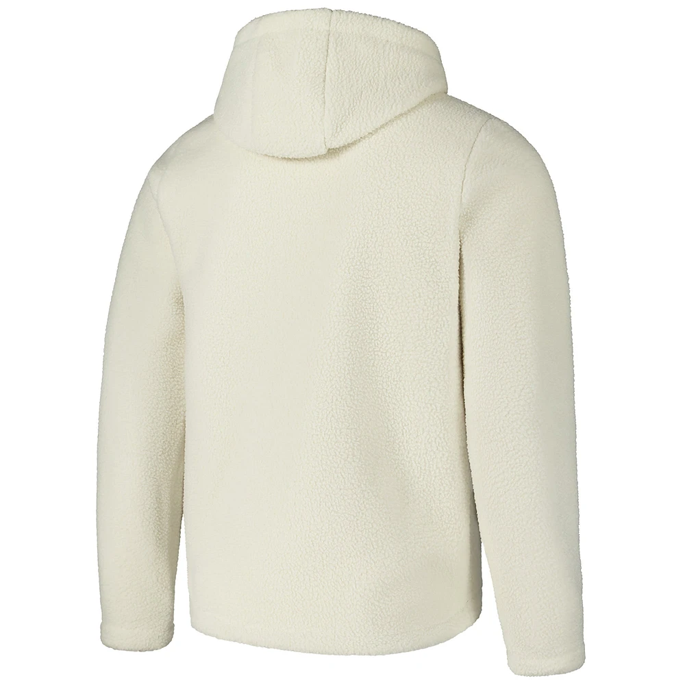 Veste à capuche zippée en sherpa Tottenham Hotspur pour homme crème