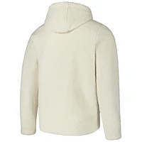 Veste à capuche zippée en sherpa Tottenham Hotspur pour homme crème