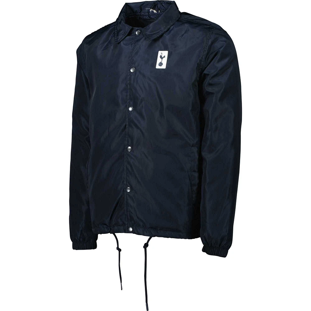 Men's Navy Tottenham Hotspur Coaches Full-Snap Jacket