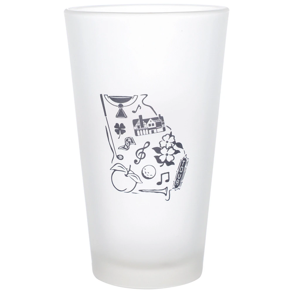 2024 PGA TOUR Championship Map Frosted Pint Glass