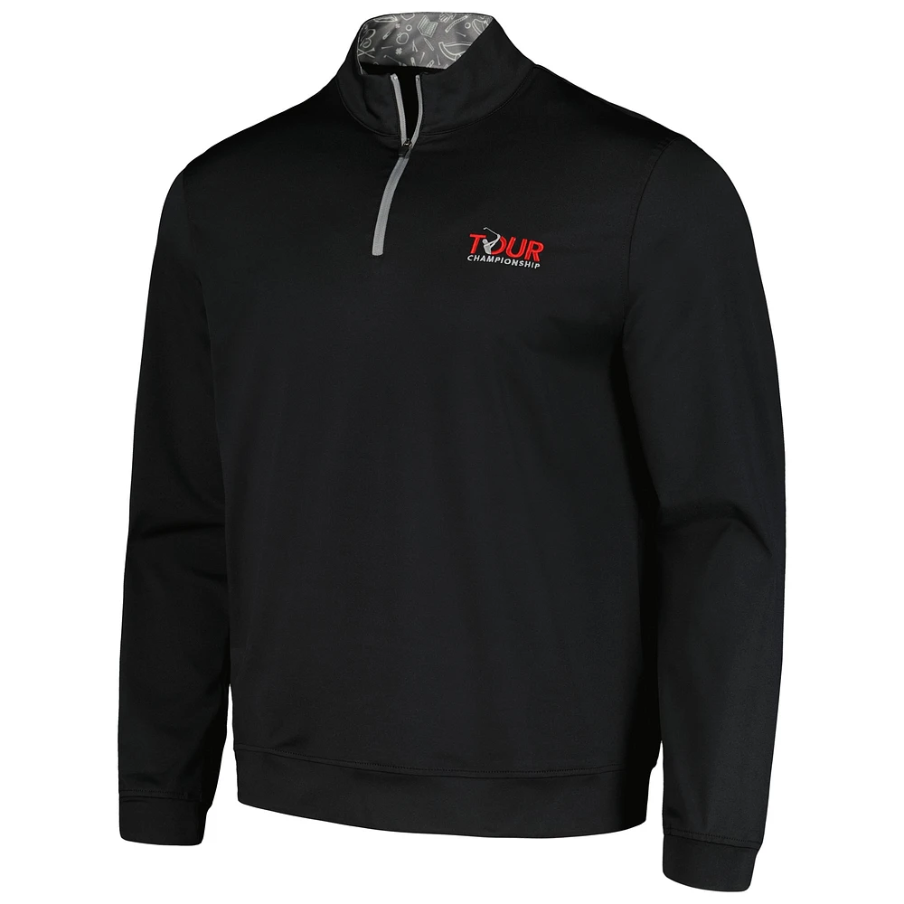 Men's Barstool Golf Black TOUR Championship Quarter-Zip Top