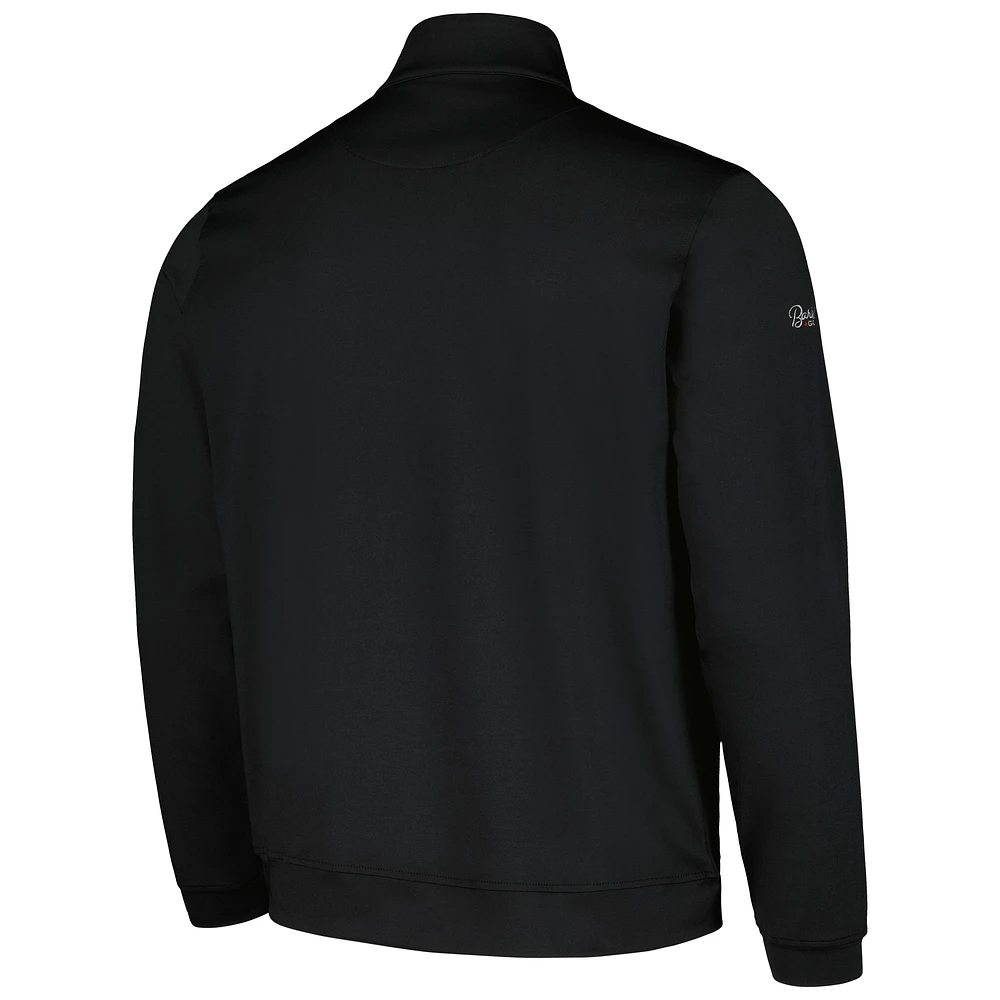 Men's Barstool Golf Black TOUR Championship Quarter-Zip Top