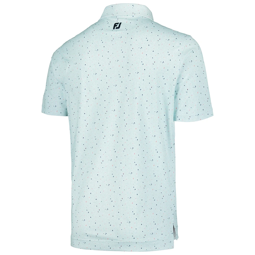Men's FootJoy Aqua TOUR Championship Tweed Texture Stretch Pique ProDry Polo