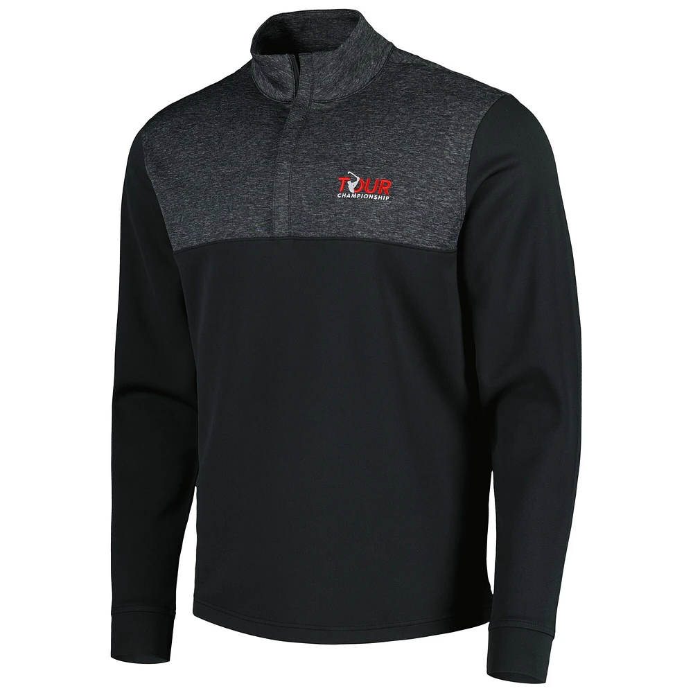 Men's FootJoy Black TOUR Championship Logo Half-Zip Top