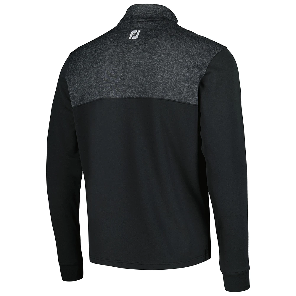 Men's FootJoy Black TOUR Championship Logo Half-Zip Top