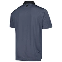 Men's FootJoy Navy TOUR Championship Stretch Lisle Mini Check ProDry Polo