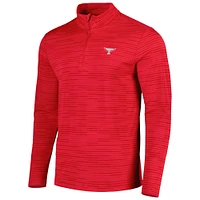 Men's Levelwear Red TOUR Championship Logo Quarter-Zip Top