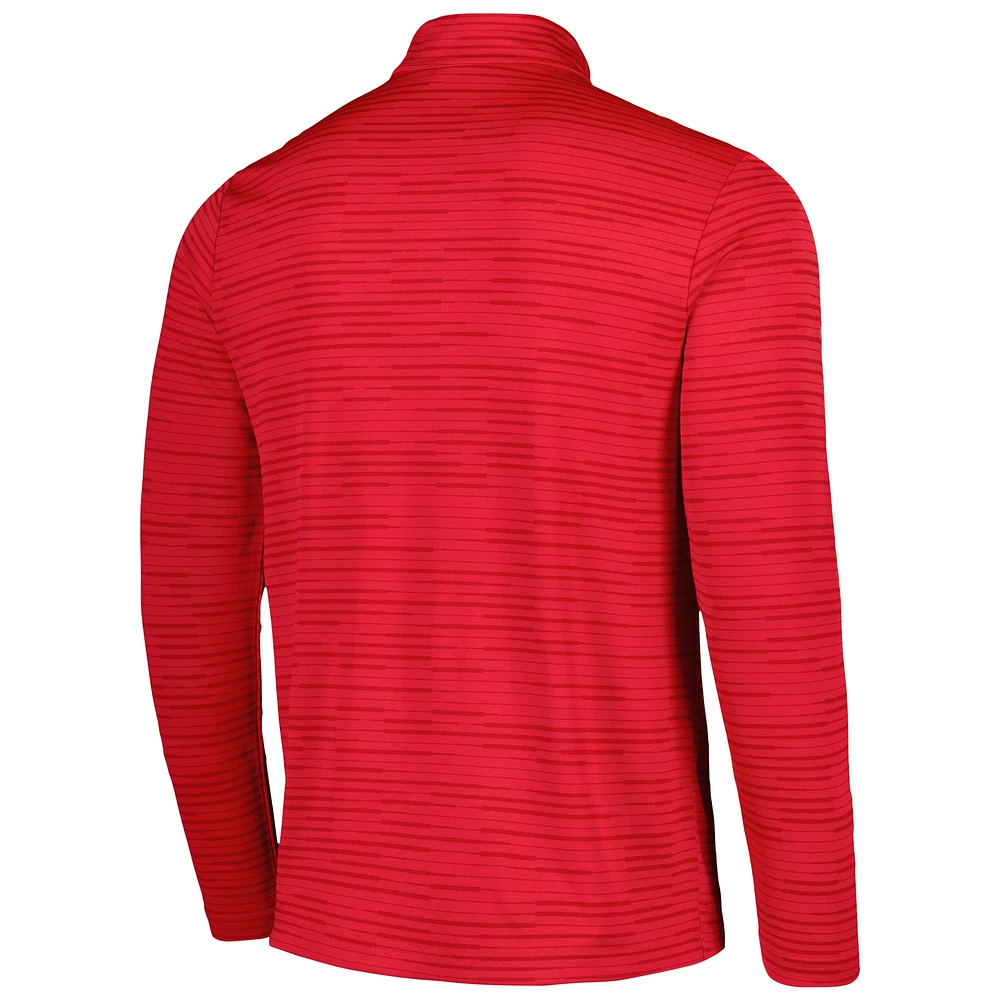 Men's Levelwear Red TOUR Championship Logo Quarter-Zip Top