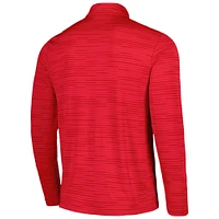 Men's Levelwear Red TOUR Championship Logo Quarter-Zip Top