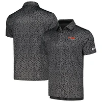 Men's Nike Black TOUR Championship Micro Camo Performance Polo