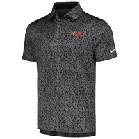 Men's Nike Black TOUR Championship Micro Camo Performance Polo