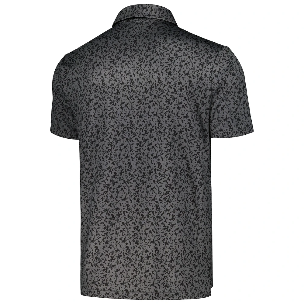 Men's Nike Black TOUR Championship Micro Camo Performance Polo