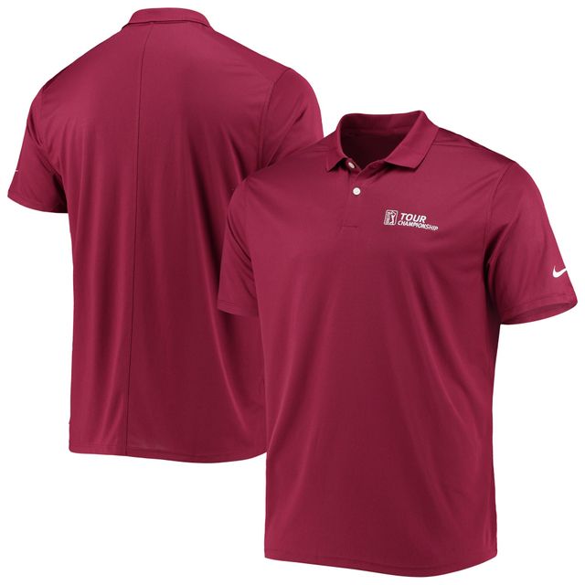 Polo Nike Maroon TOUR Championship Victory Solid Performance pour Homme