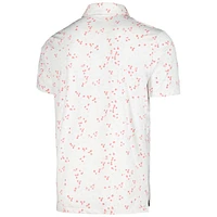 Men's Nike White Tour Championship Floral Performance Polo