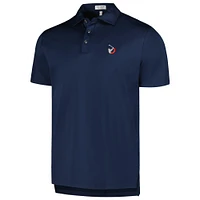 Men's Peter Millar Navy TOUR Championship Solid Performance Jersey Polo