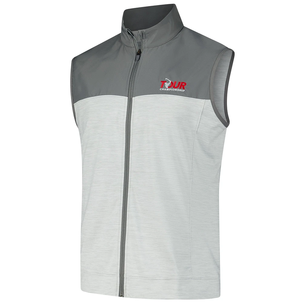 Men's Puma Gray TOUR Championship Colorblock CLOUDSPUN Full-Zip Vest