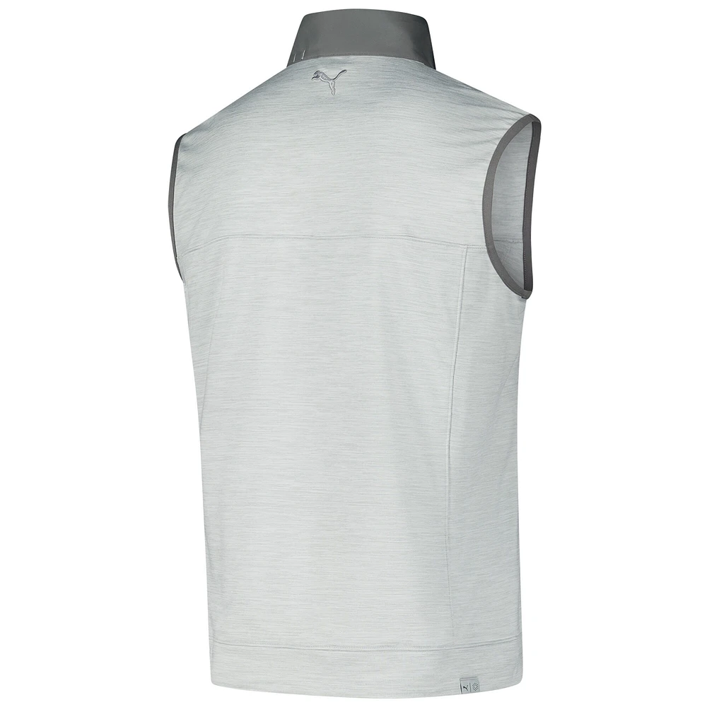 Men's Puma Gray TOUR Championship Colorblock CLOUDSPUN Full-Zip Vest