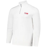 Men's Puma White TOUR Championship Lightweight Quarter-Zip YOU-V Jacket