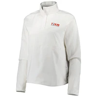 Women's adidas White TOUR Championship Emboss Quarter-Snap Raglan Jacket