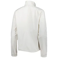 Women's adidas White TOUR Championship Emboss Quarter-Snap Raglan Jacket